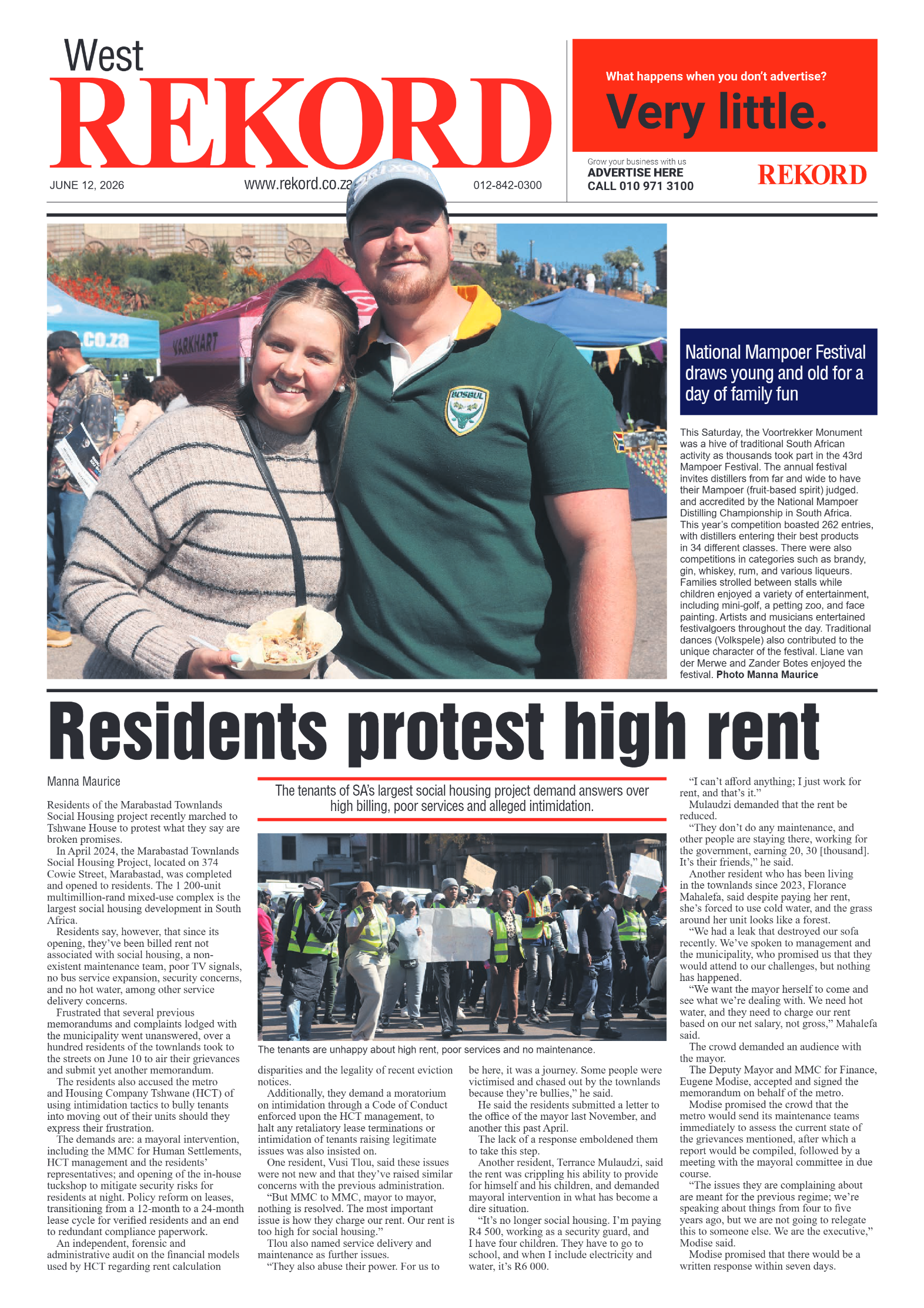 Rekord West 12 June 2026 page 1