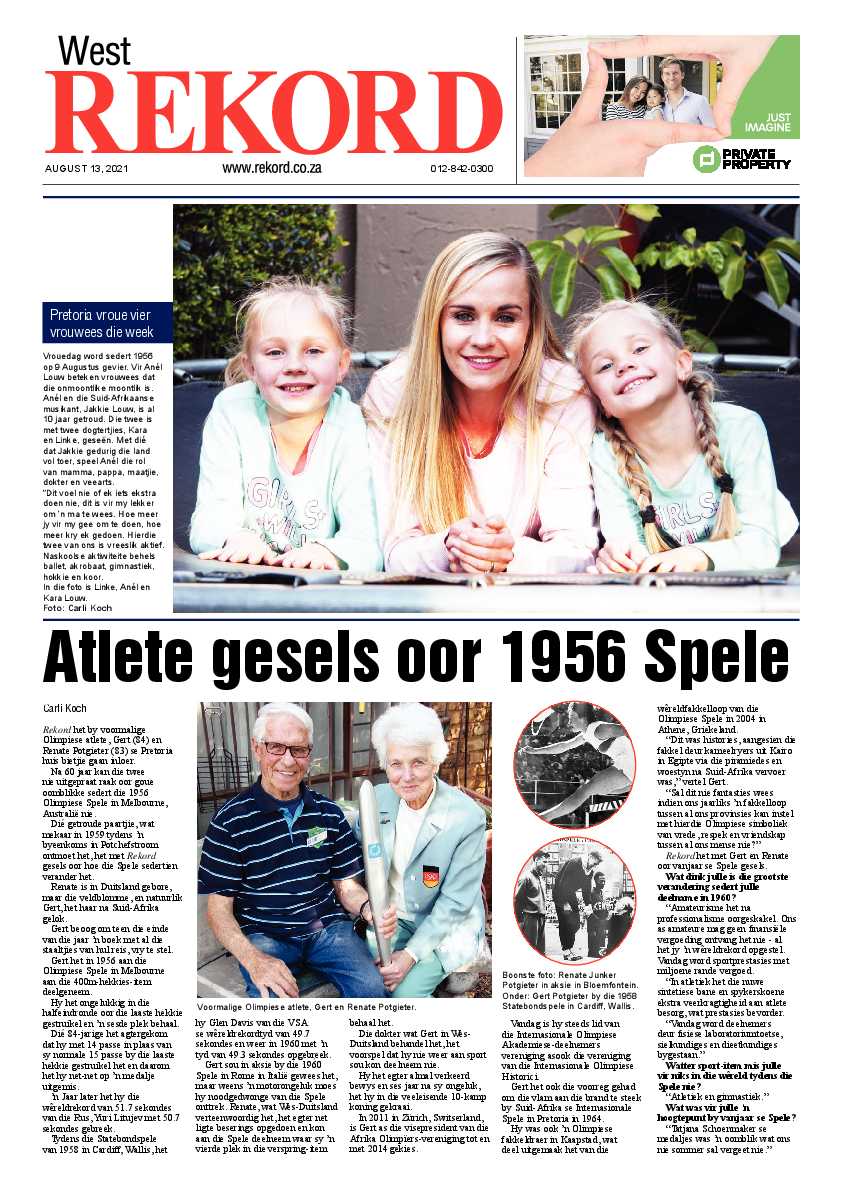 Rekord West 13 August 2021 page 1