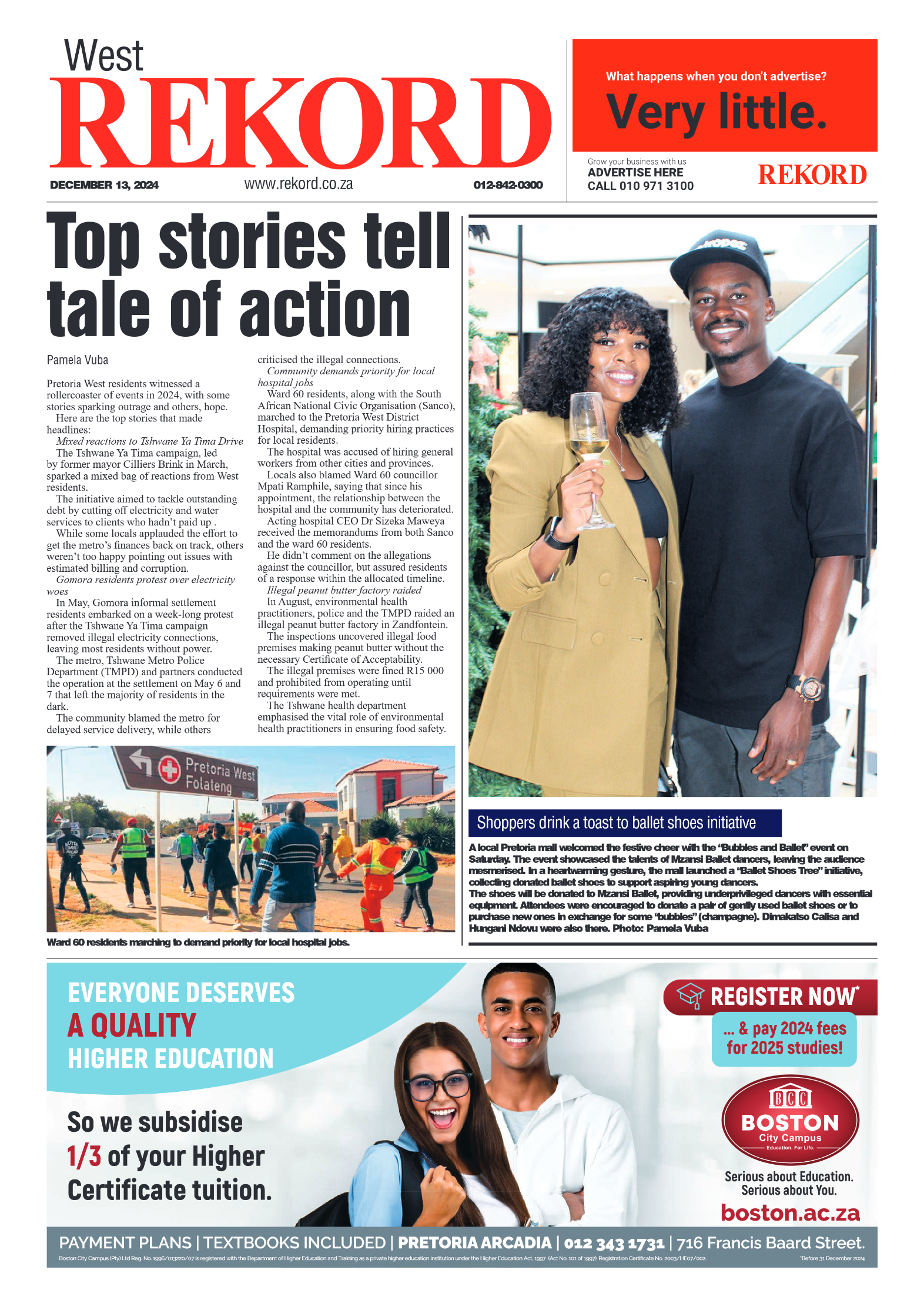 Rekord West 13 December 24 page 1