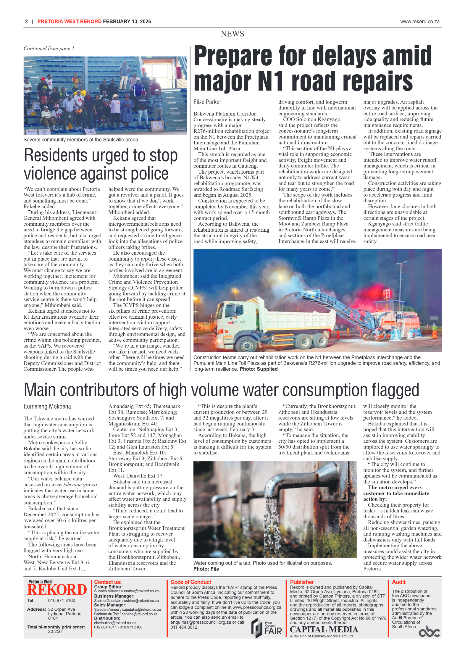 Rekord West 13 February 2026 page 2