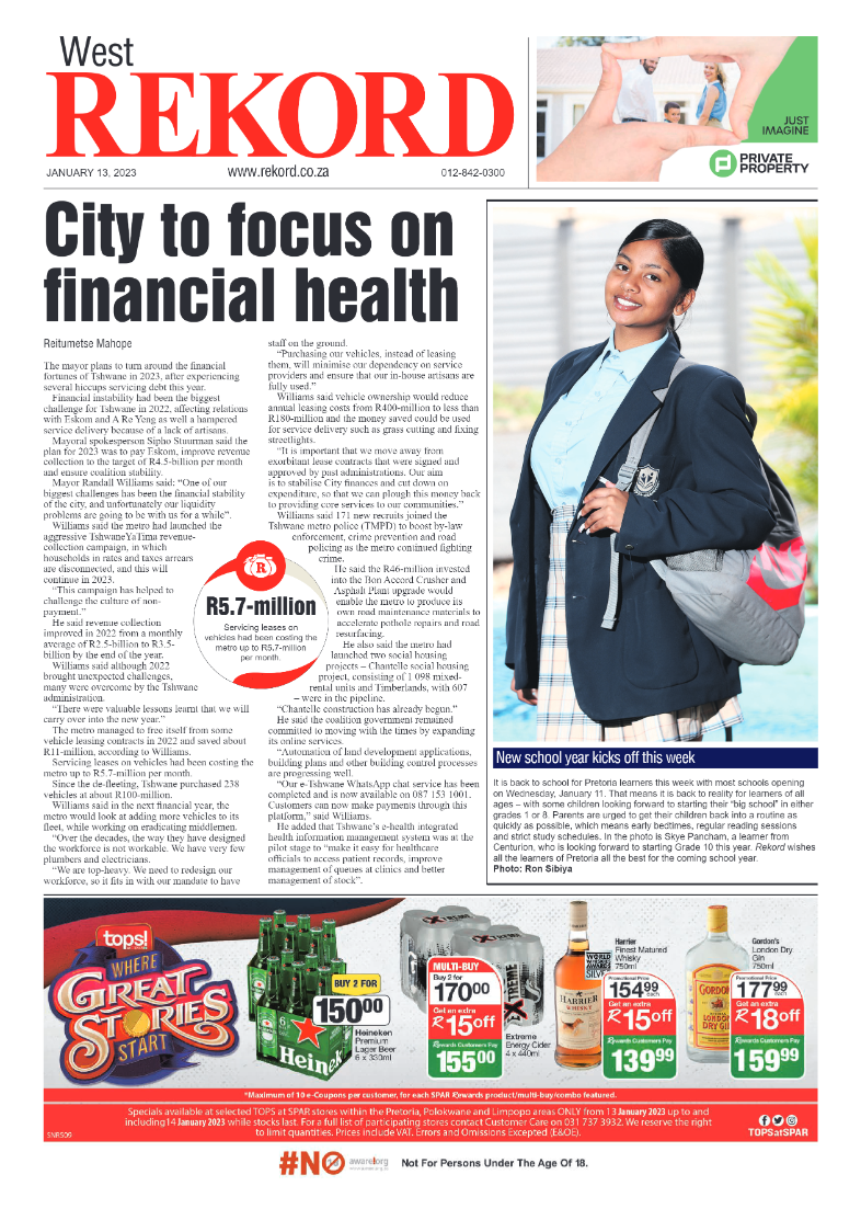 Rekord West 13 January 2023 page 1
