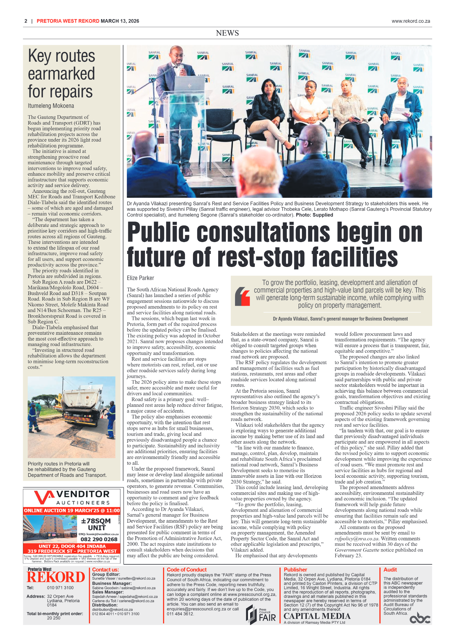 Rekord West 13 March 2026 page 2