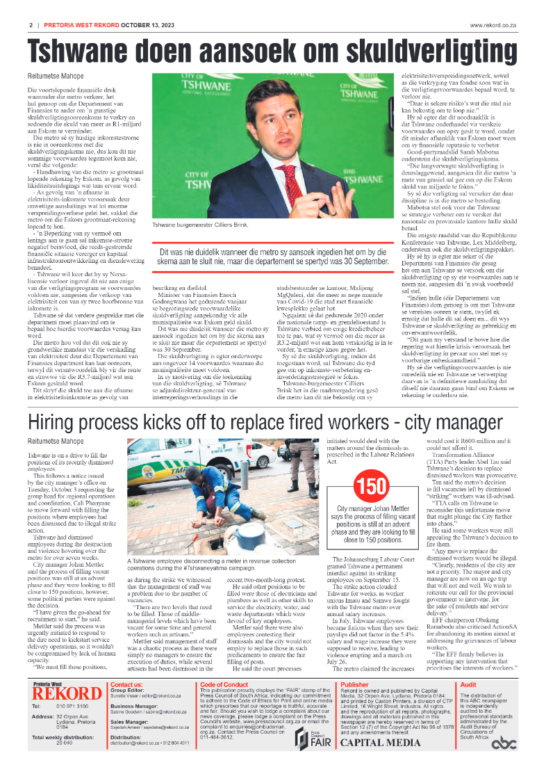 Rekord West 13 October 2023 page 2