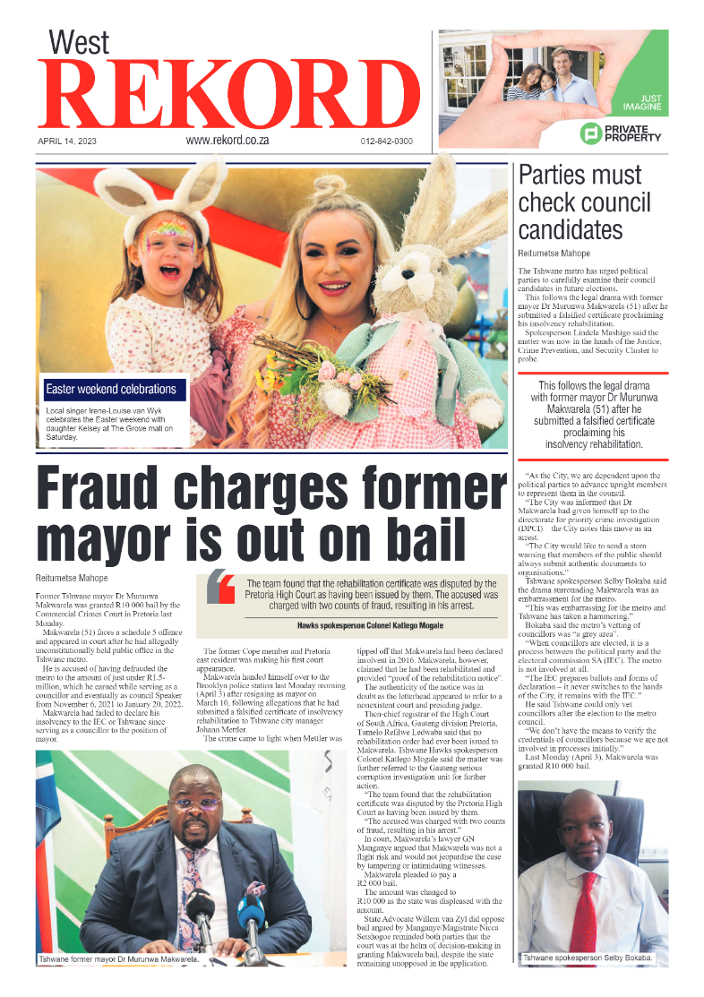 Rekord West 14 April 2023 page 1