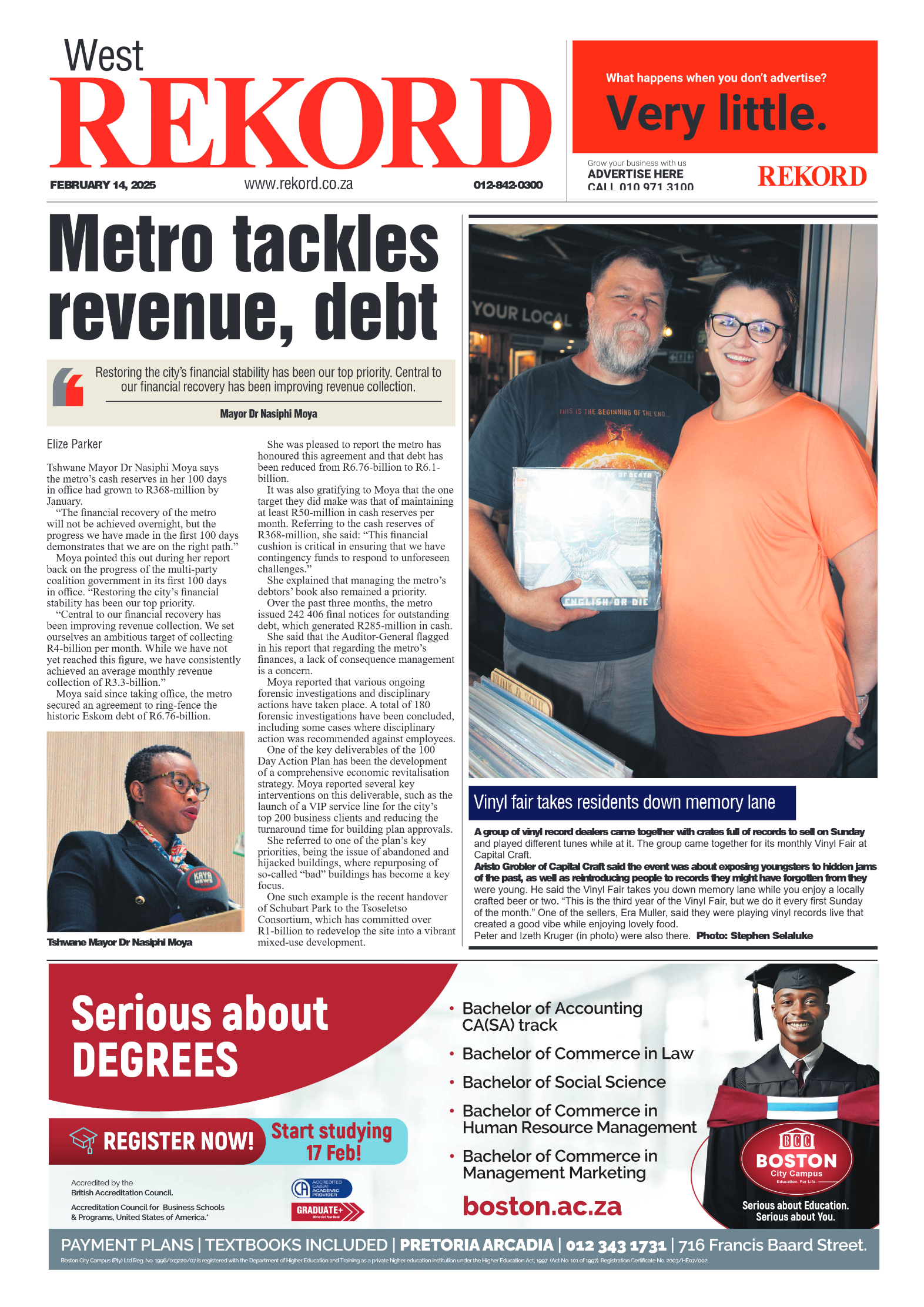 Rekord West 14 February 2024 page 1