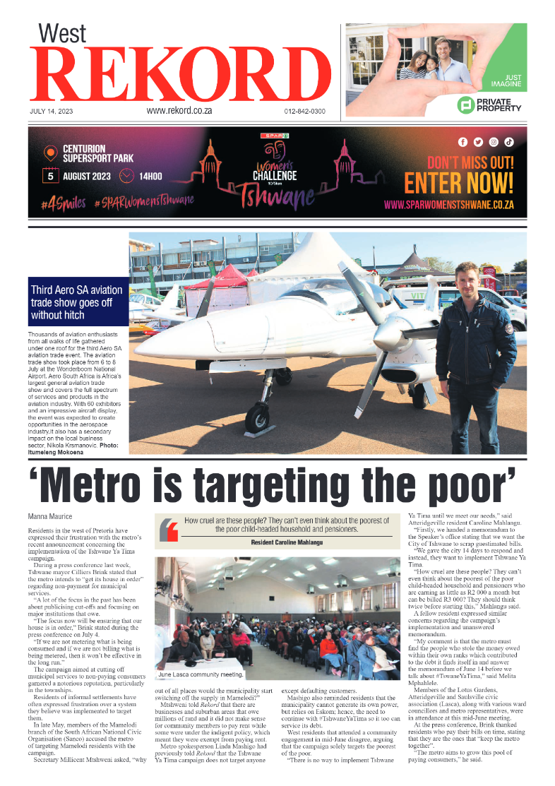Rekord West 14 July 2023 page 1