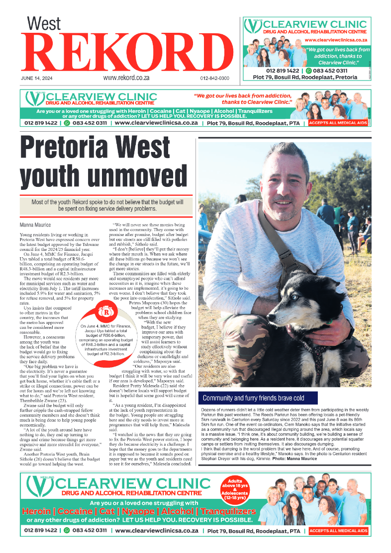 Rekord West 14 June 2024 page 1