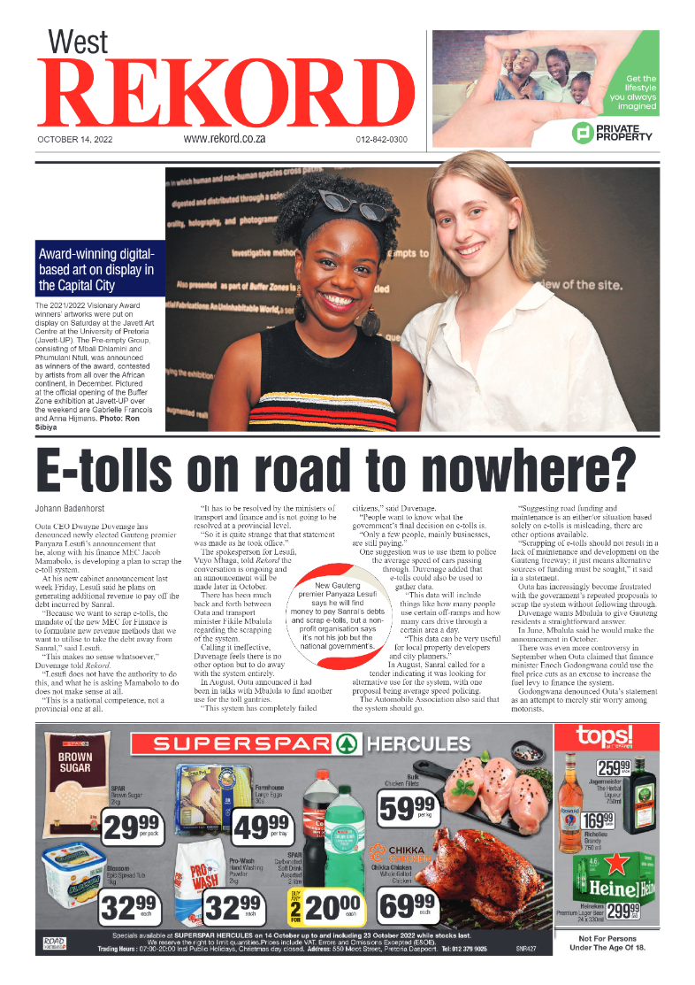 Rekord West 14 October 2022 page 1