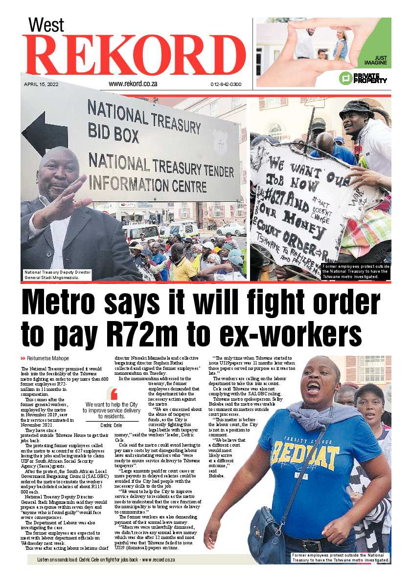 Rekord West 15 April 2022 page 1