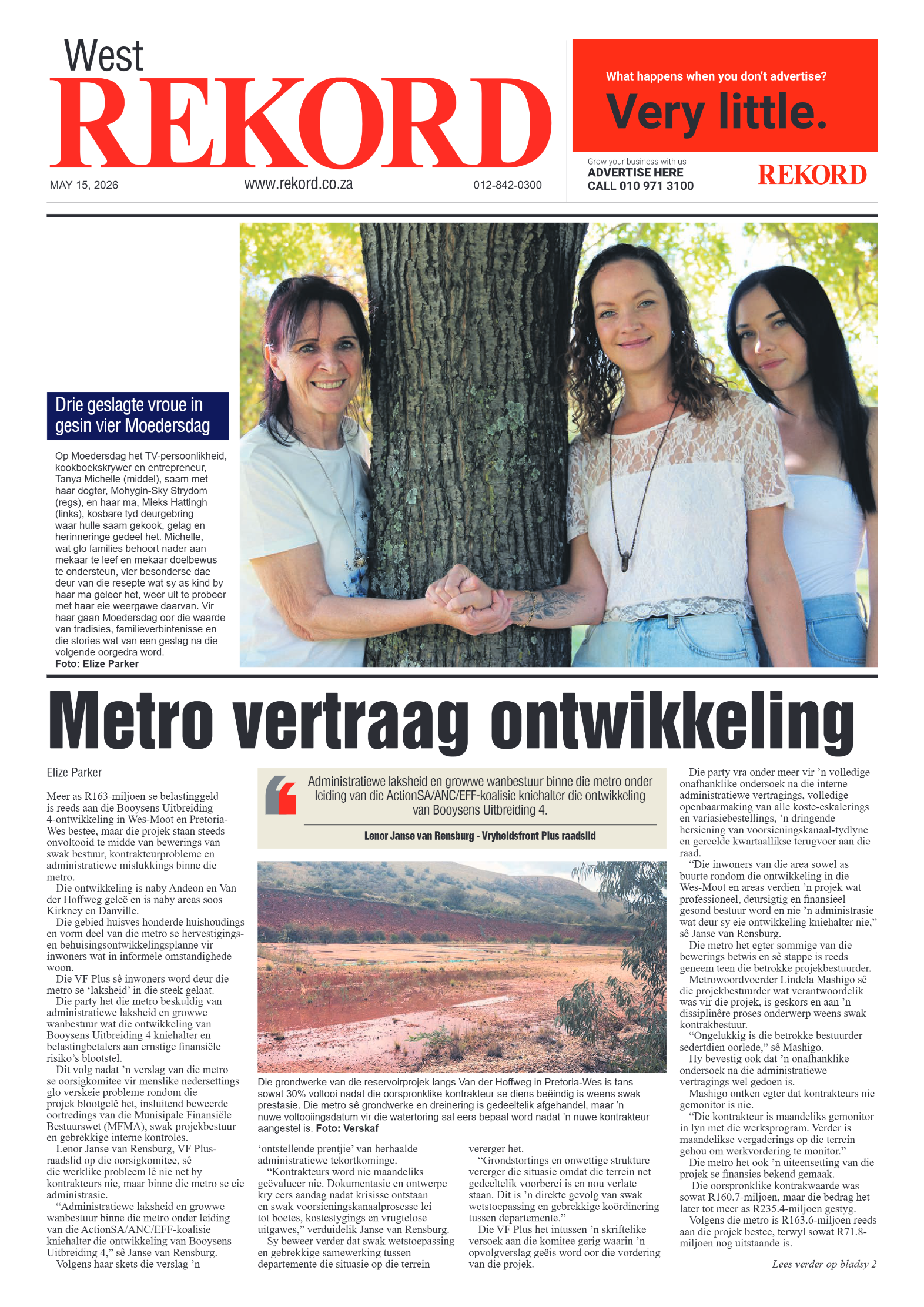 Rekord West 15 May 2026 page 1