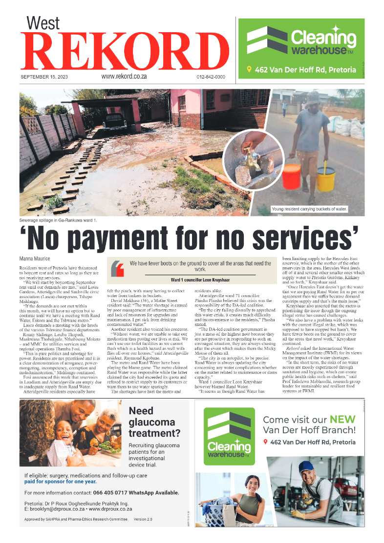 Rekord West 15 September 2023 page 1