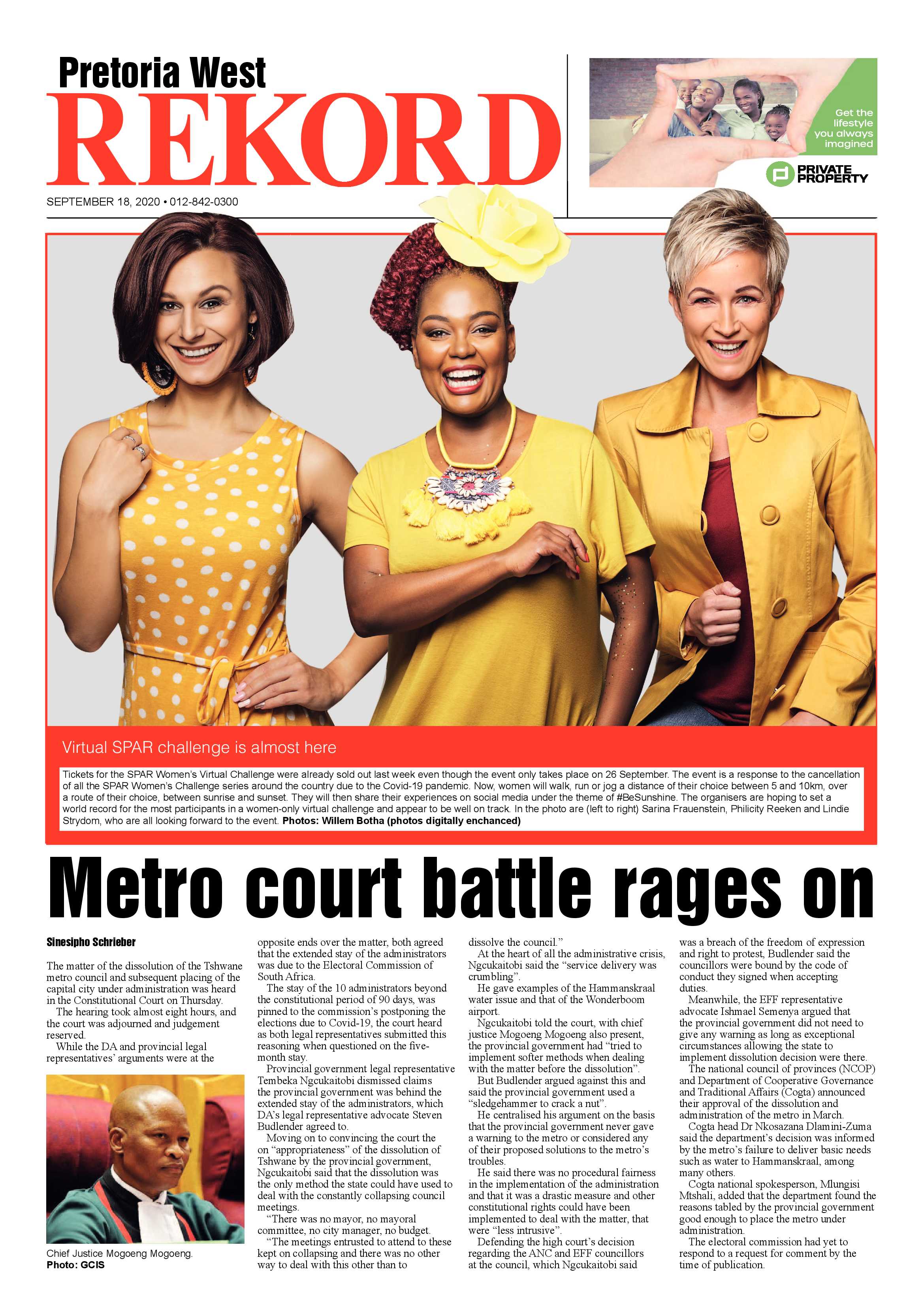 Rekord West 18 September 2020 page 1