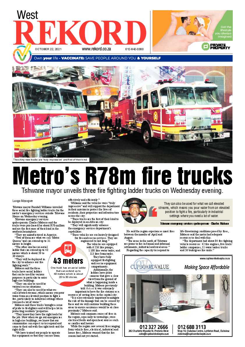 Rekord West 22 October 2021 page 1