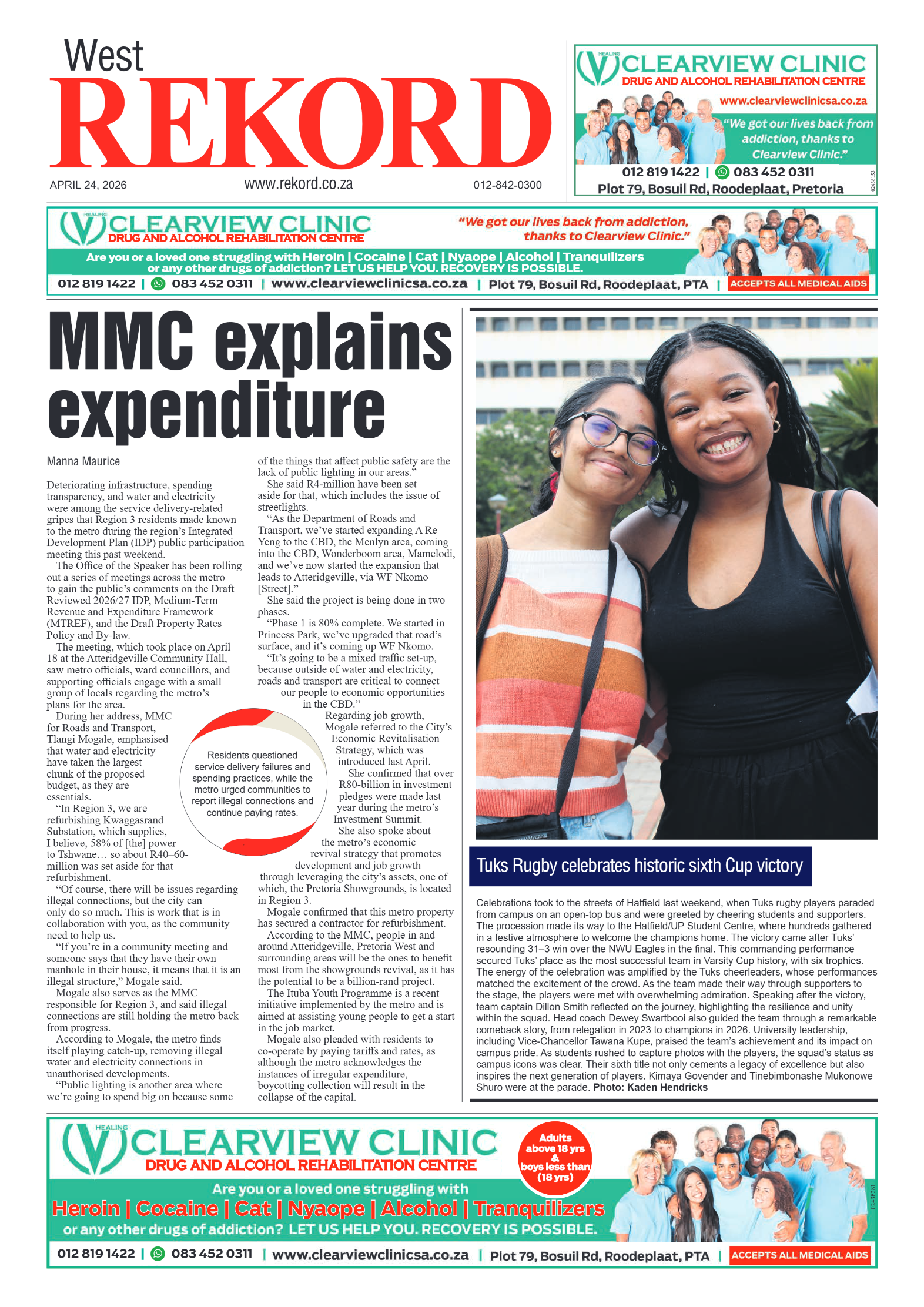 Rekord West 24 April 2026 page 1