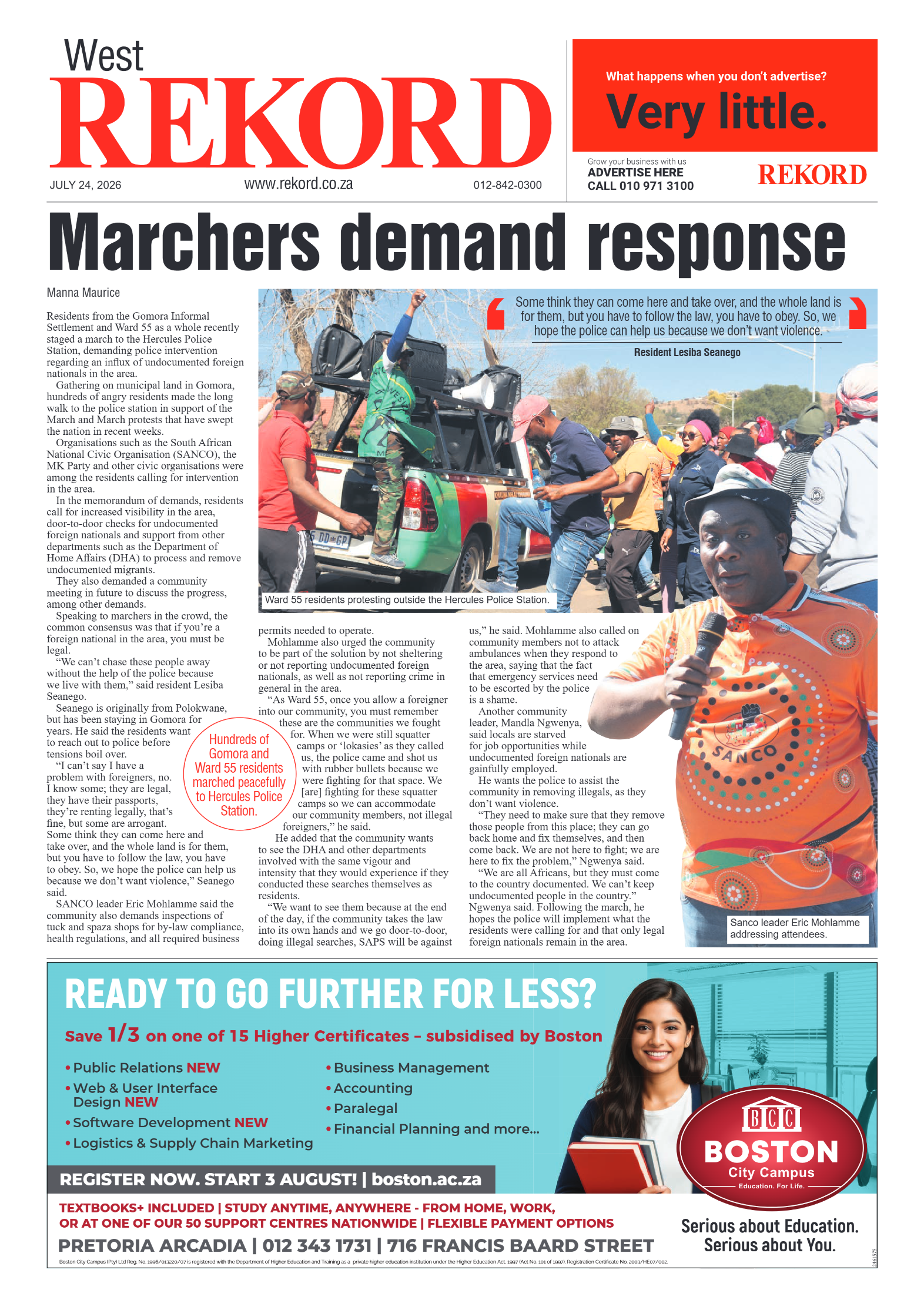 Rekord West 24 July 2026 page 1