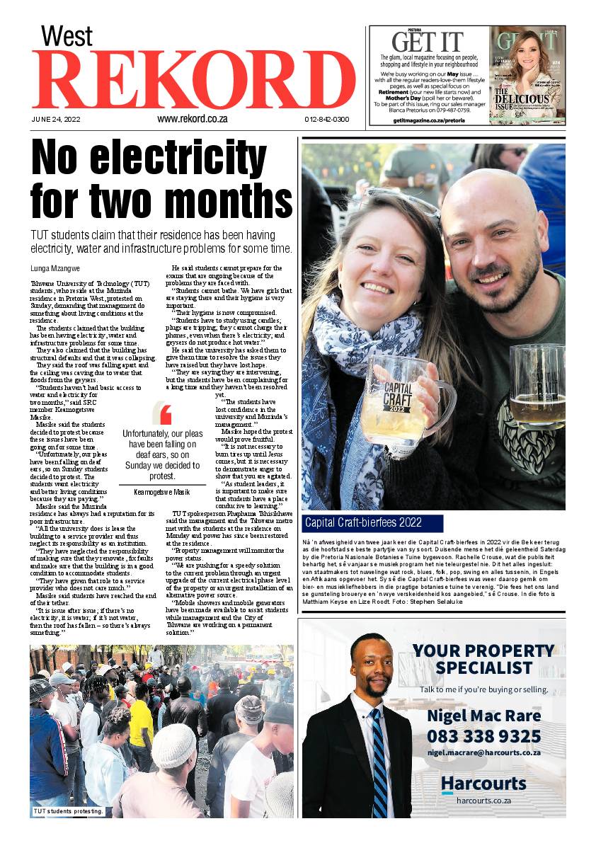 Rekord West 24 June 2022 page 1