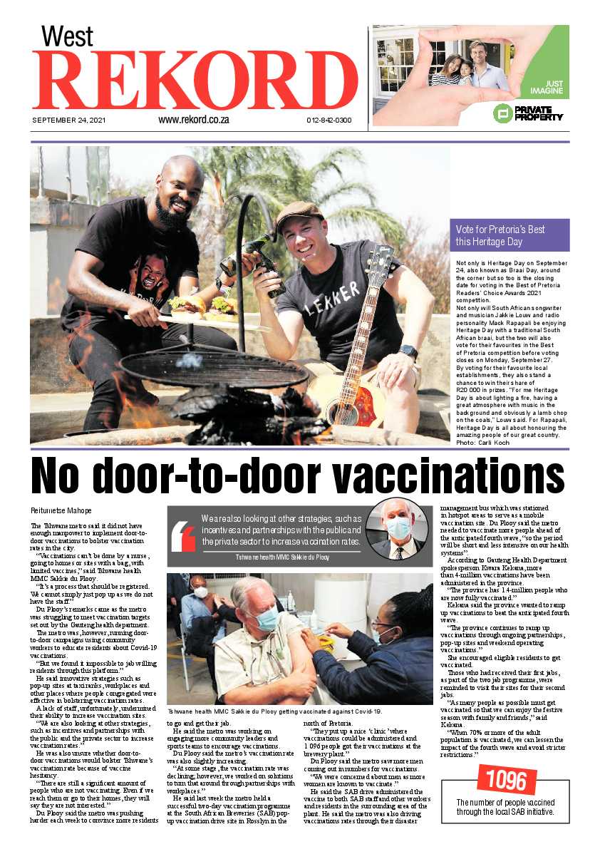 Rekord West 24 September 2021 page 1