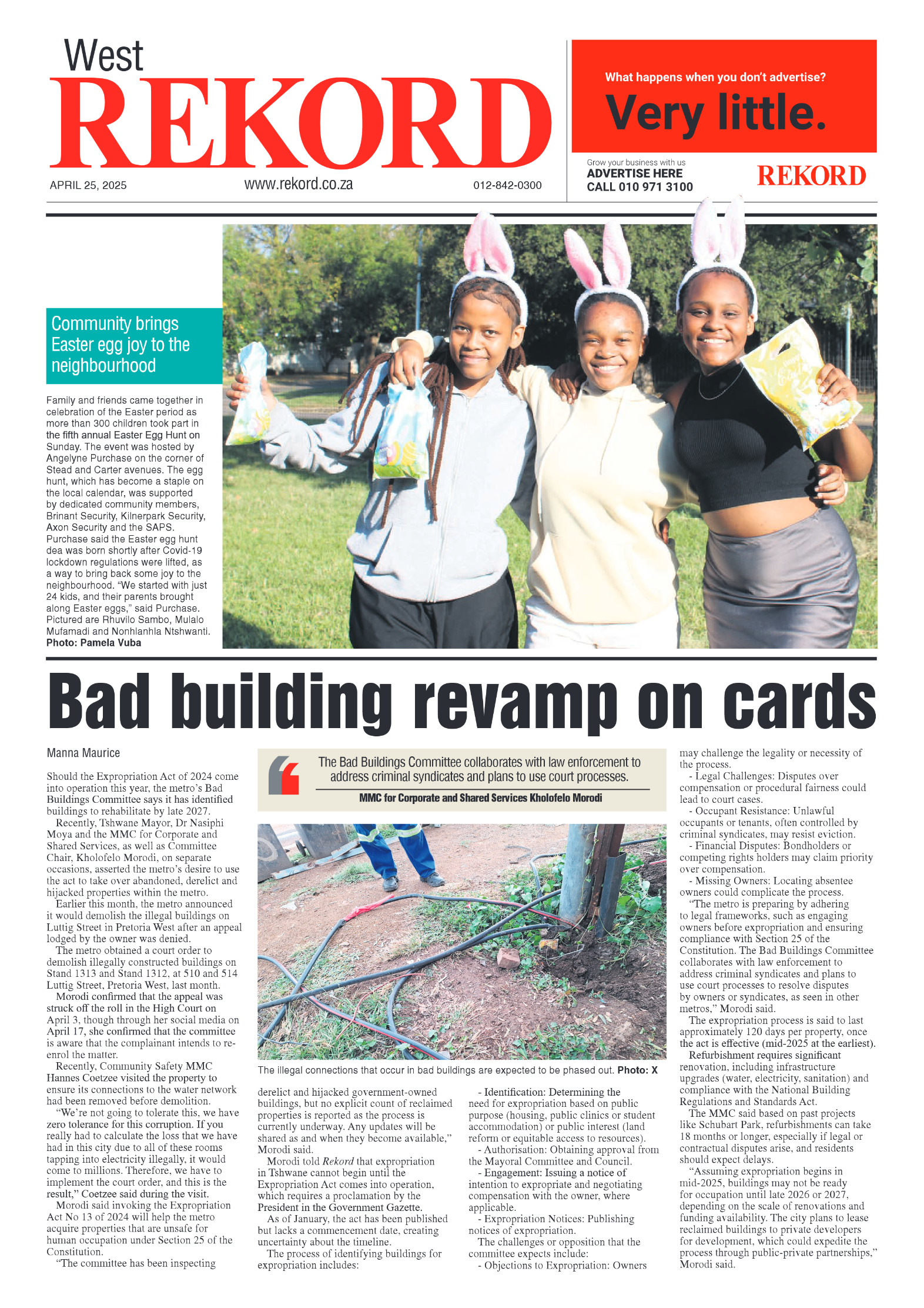 Rekord West 25 April 2025 page 1