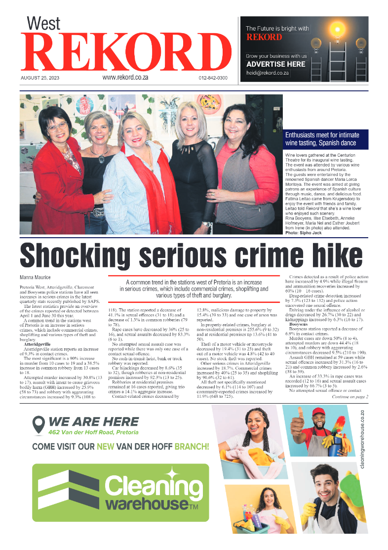 Rekord West 25 August 2023 page 1