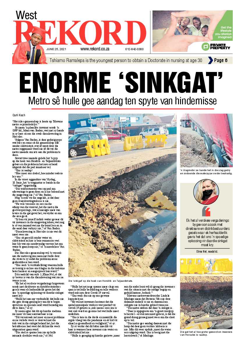 Rekord West 25 June 2021 page 1