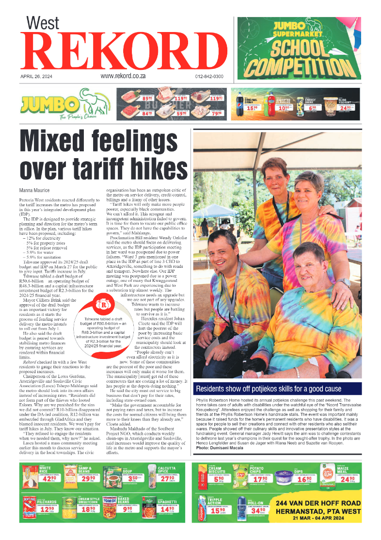 Rekord West 26 April 2024 page 1