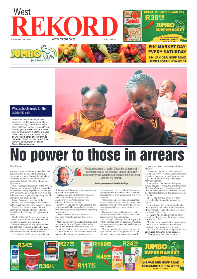 Rekord West 26 January 2024 page 1