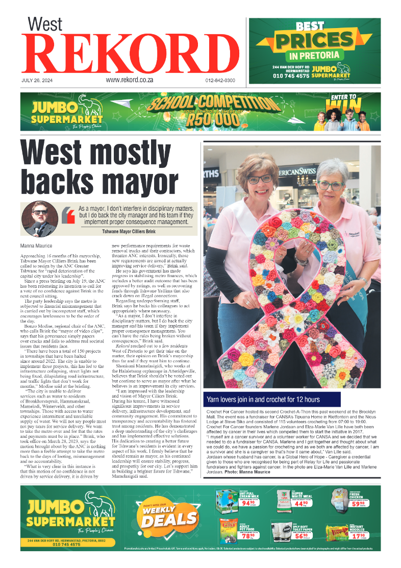 Rekord West 26 July 2024 page 1