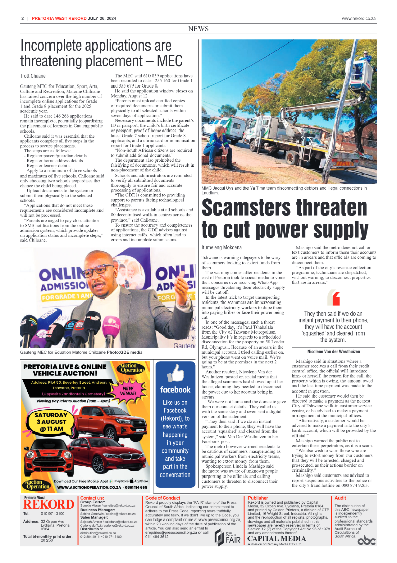 Rekord West 26 July 2024 page 2