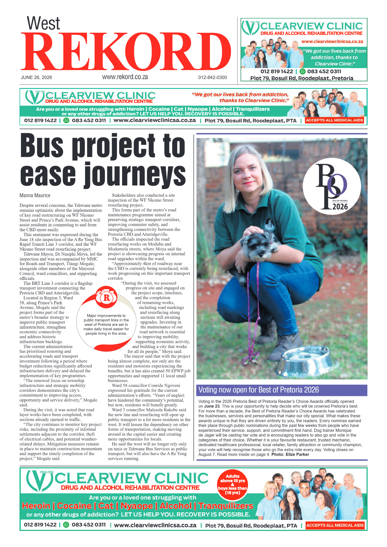 Rekord West 26 June 2026 page 1
