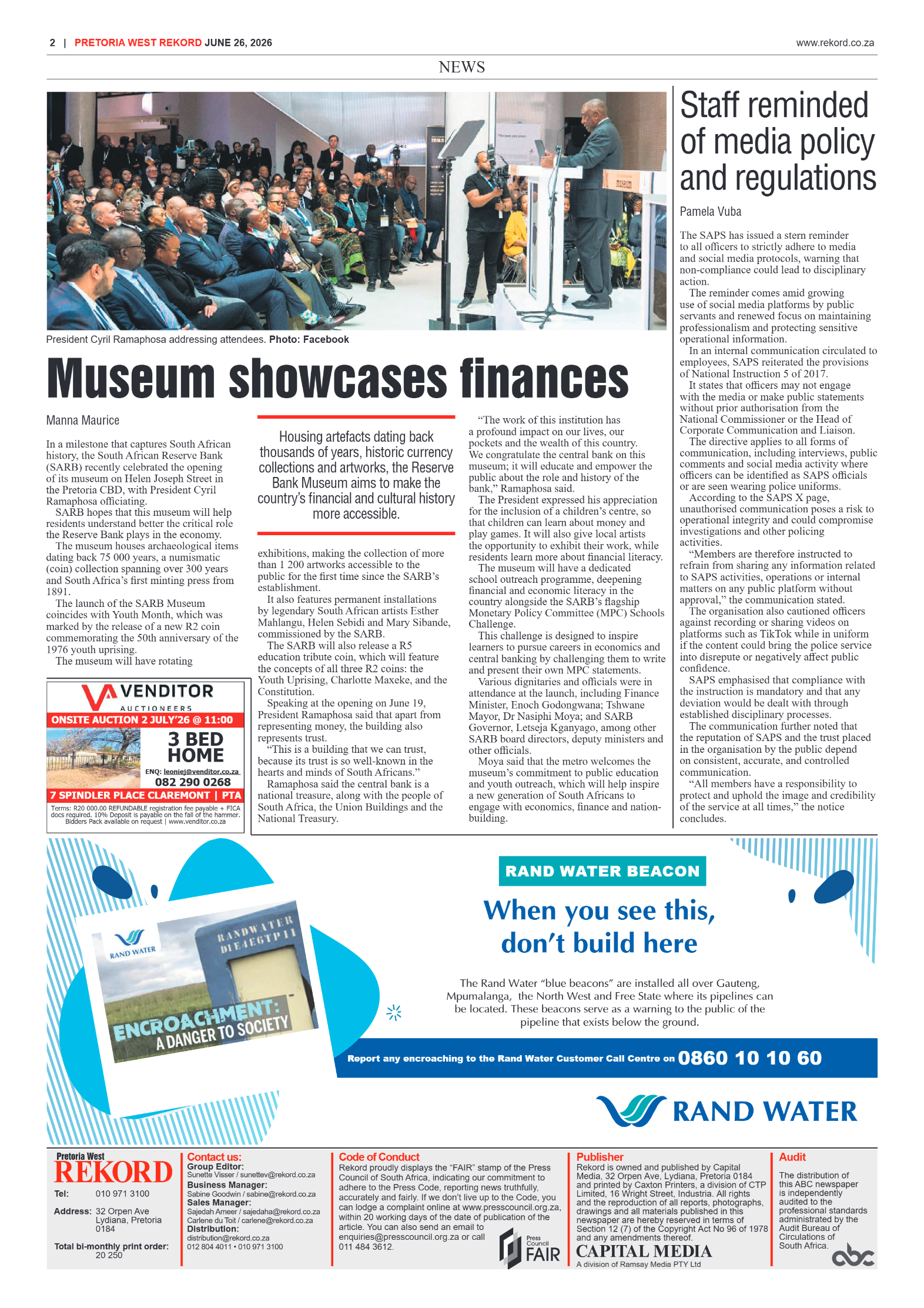 Rekord West 26 June 2026 page 2