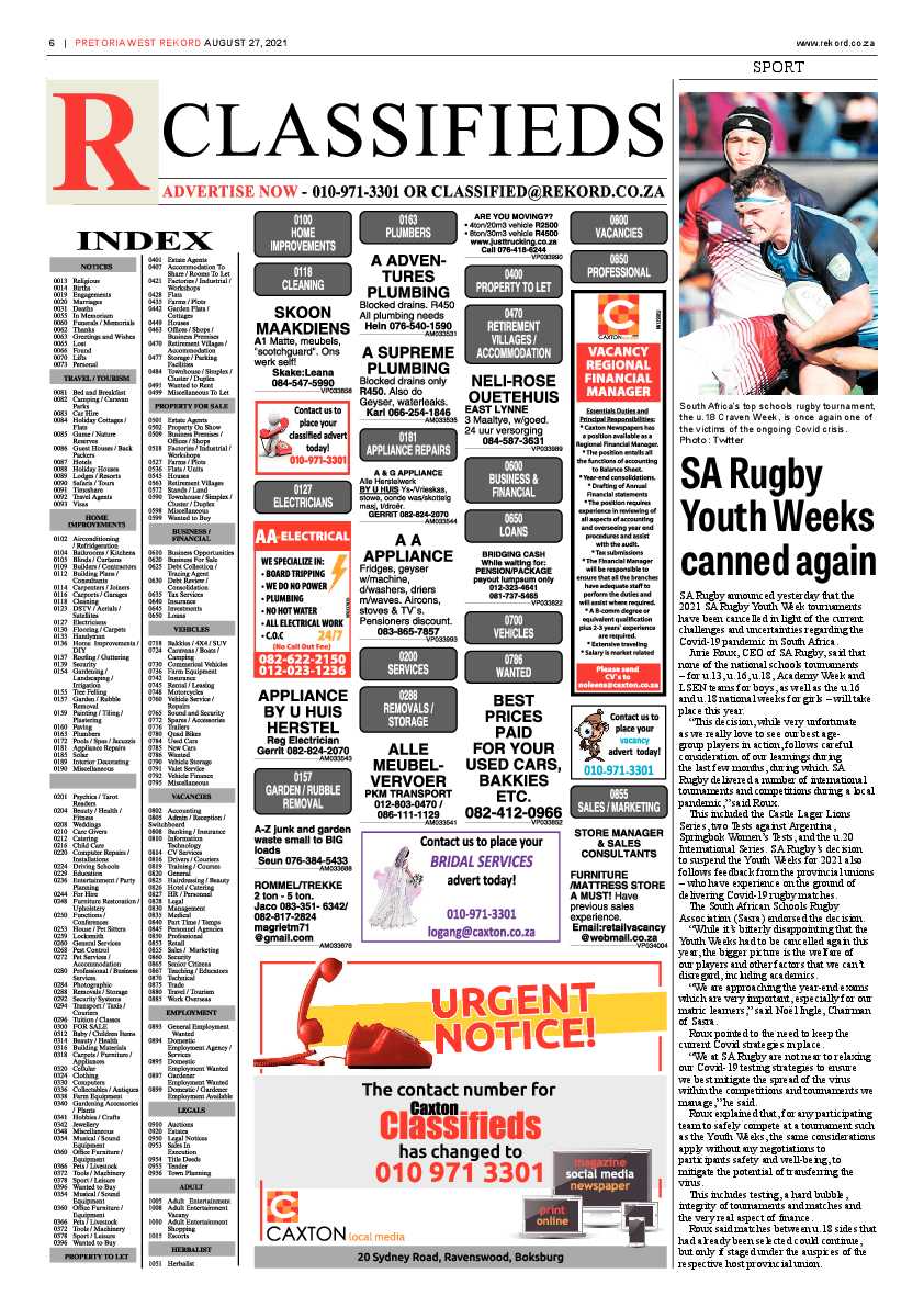 Rekord West 27 August 2021 page 6