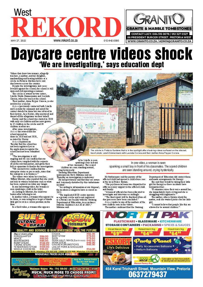 Rekord West 27 May 2022 page 1