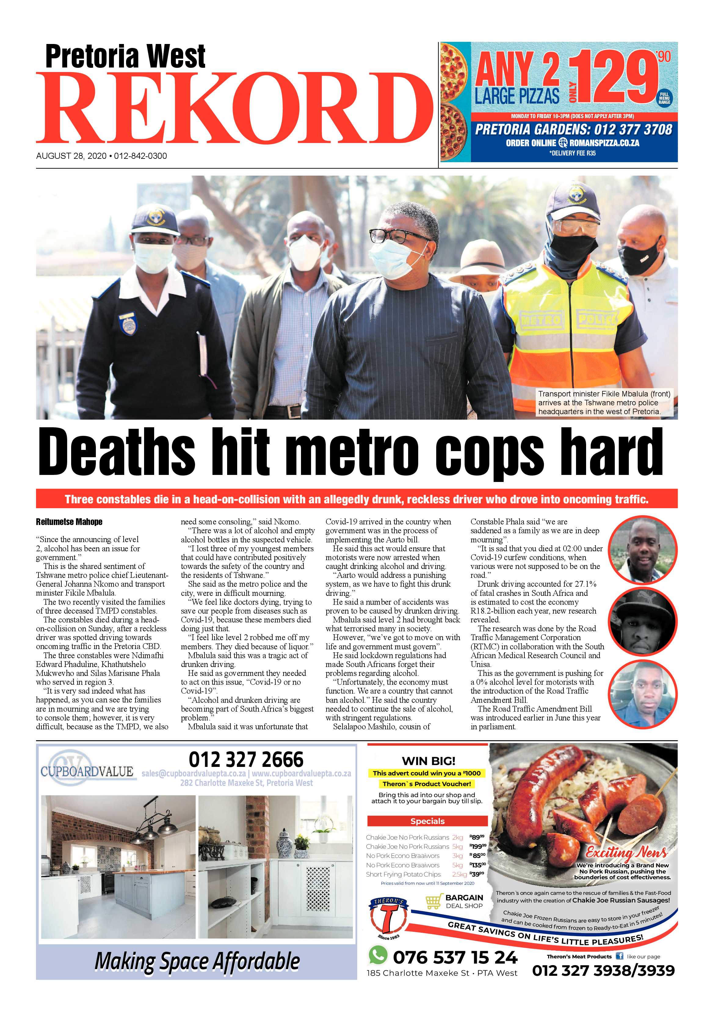 Rekord West 28 August 2020 page 1