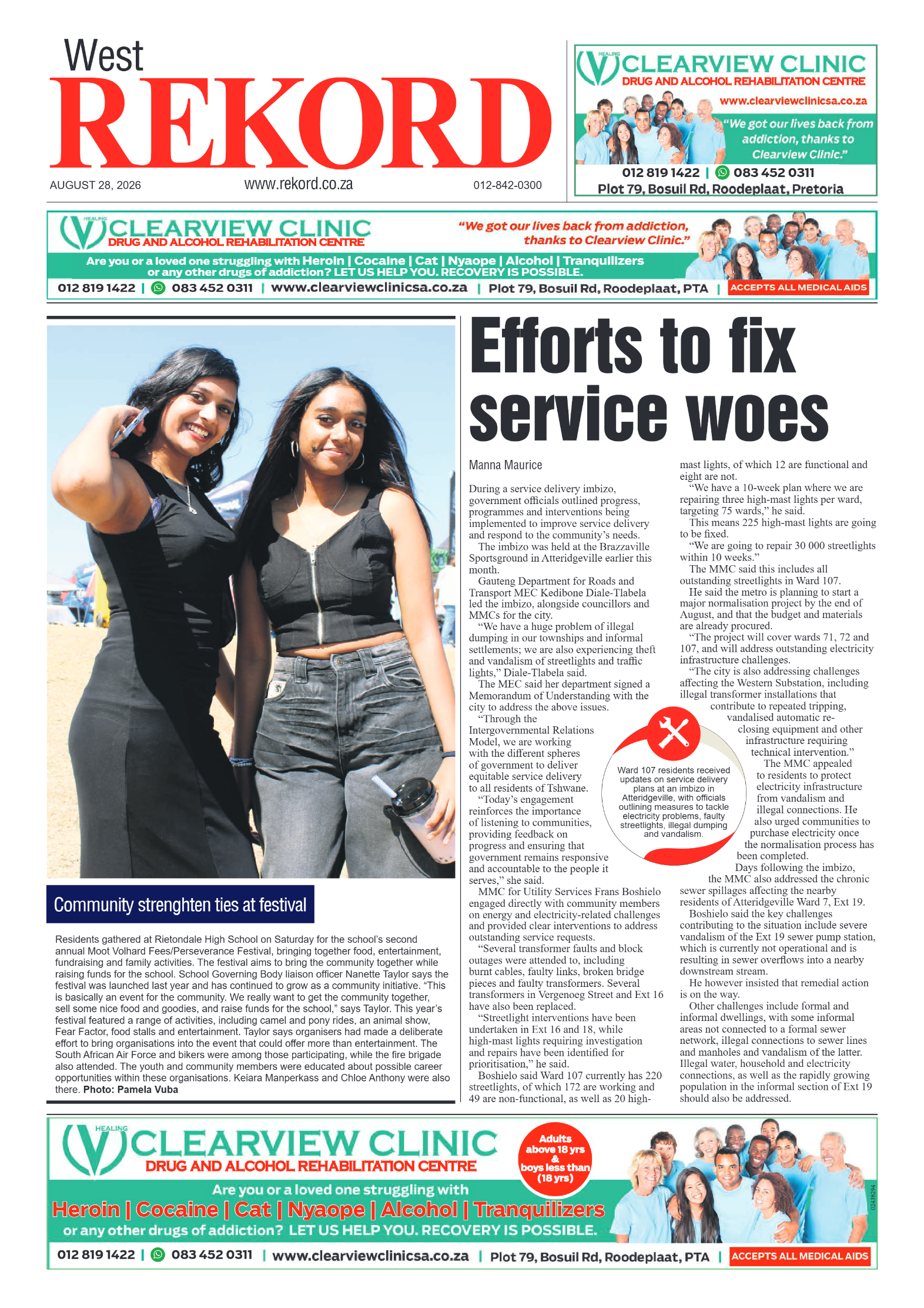 Rekord West 28 August 2026 page 1
