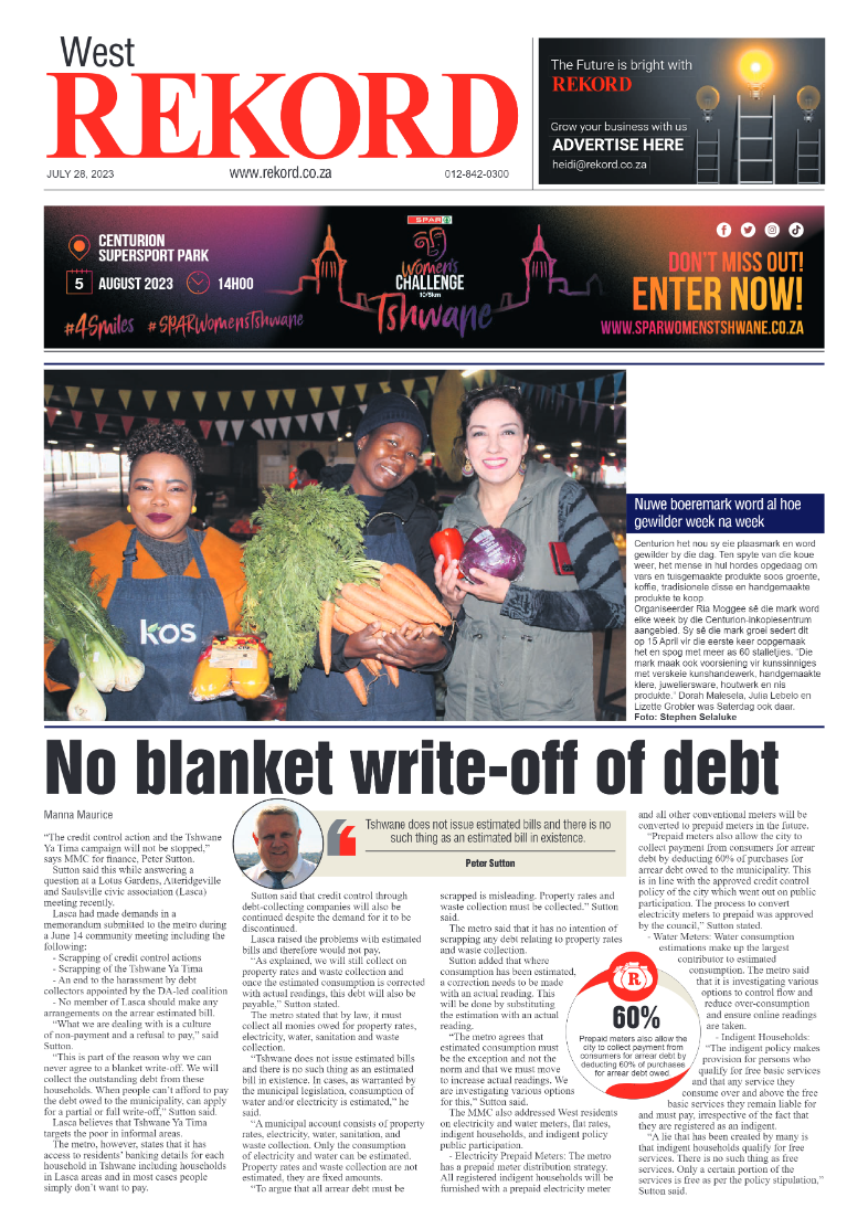 Rekord West 28 July 2023 page 1