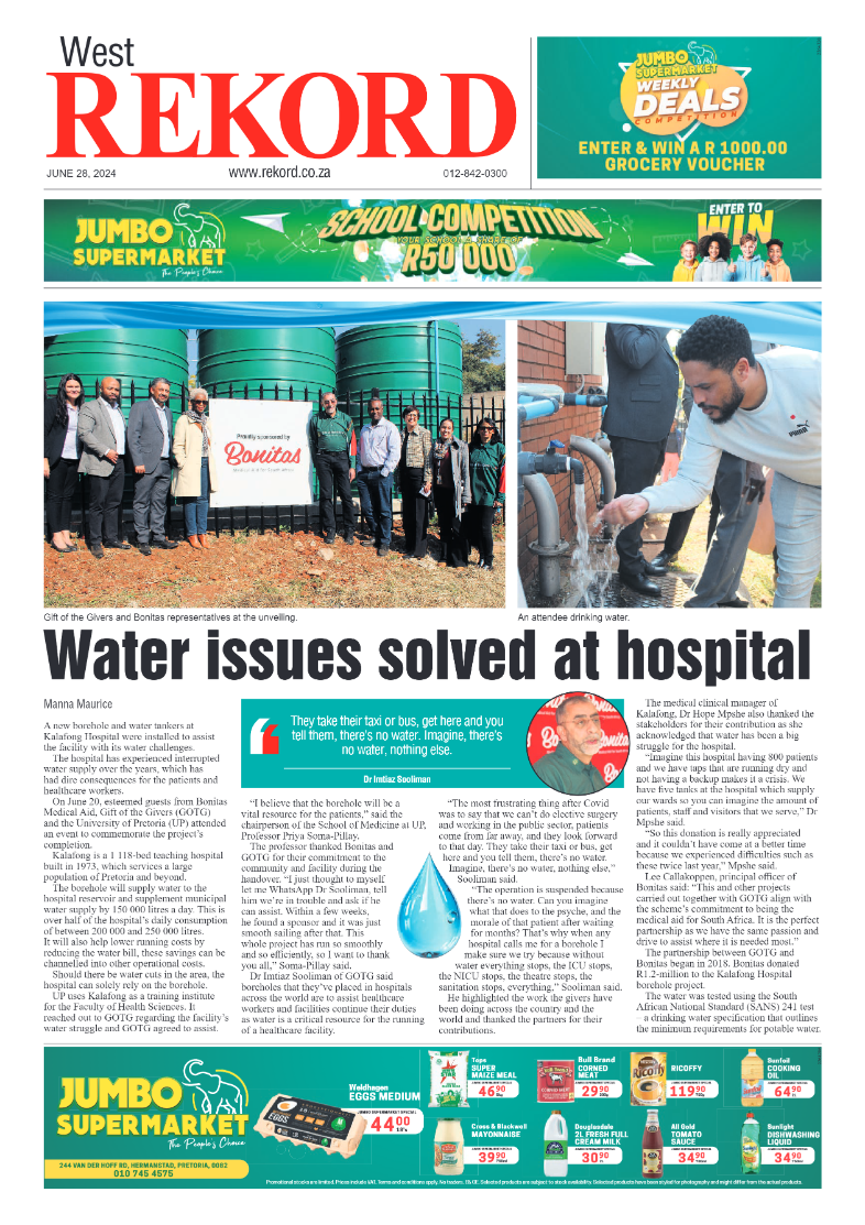 Rekord West 28 June 2024 page 1