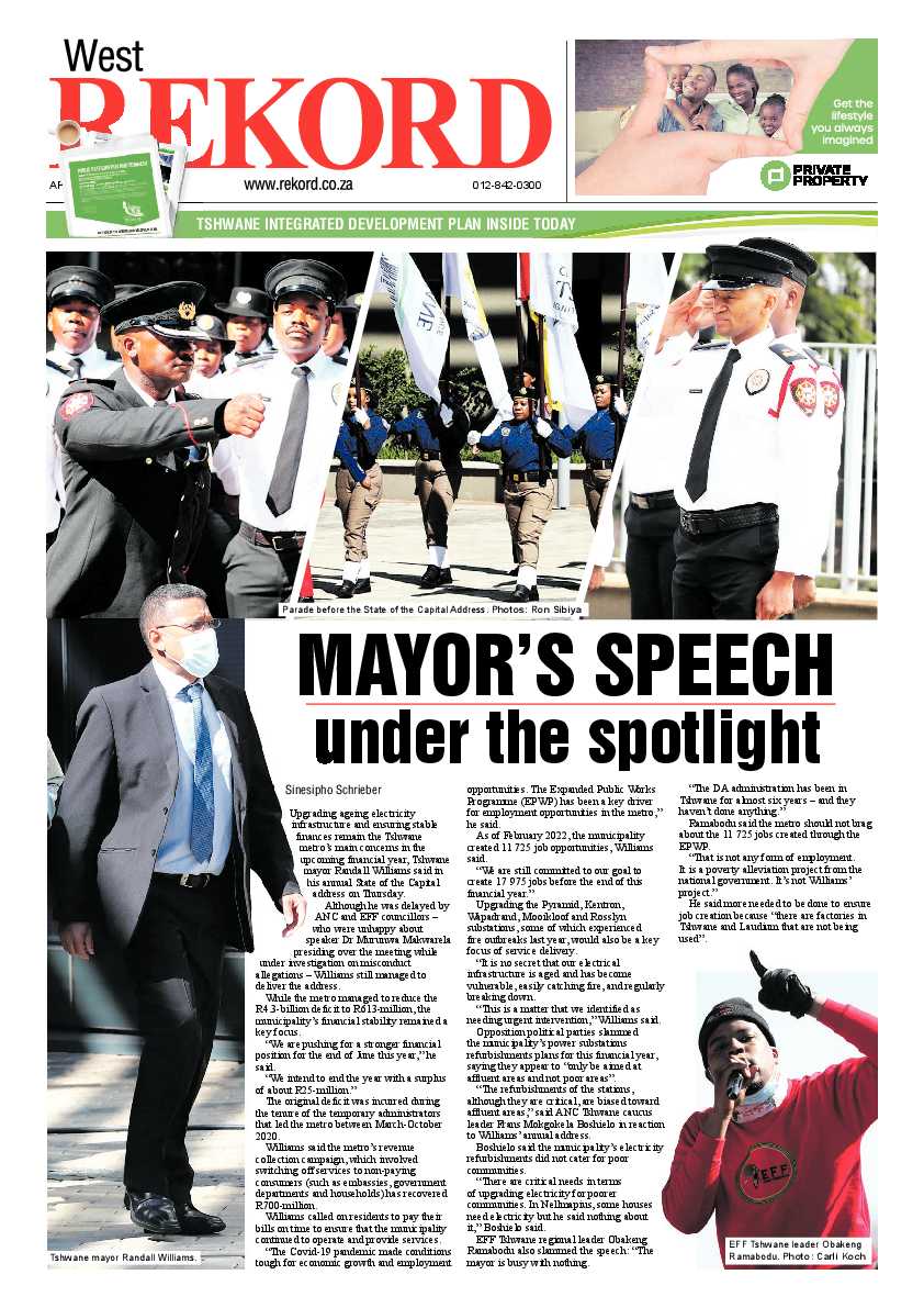 Rekord West 29 April 2022 page 1