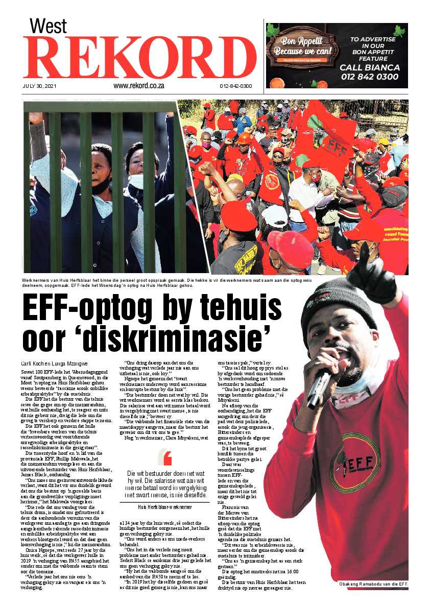 Rekord West 30 July 2021 page 1