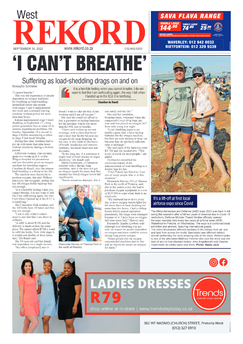 Rekord West 30 September 2022 page 1