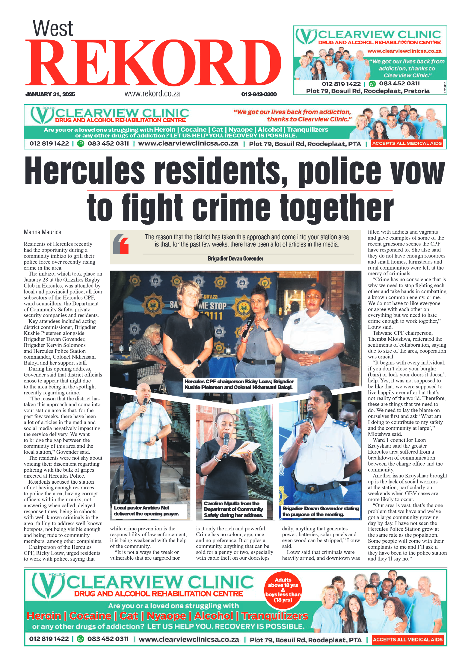 Rekord West 31 January 2025 page 1