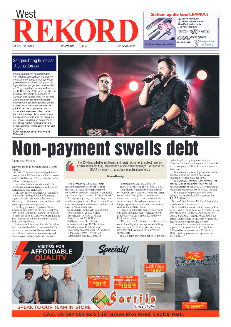 Rekord West 31 March 2023 page 1